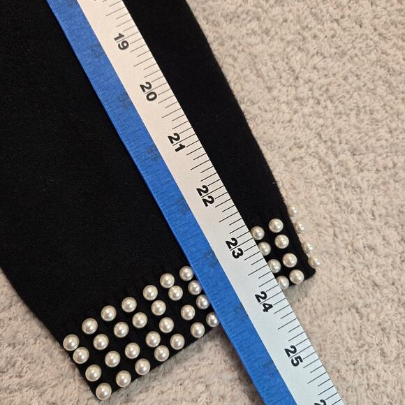 NWT Endless Blu Victoria Sweater Dress Faux Pearl Details Sz M Boardroom Chic - Picture 9 of 13